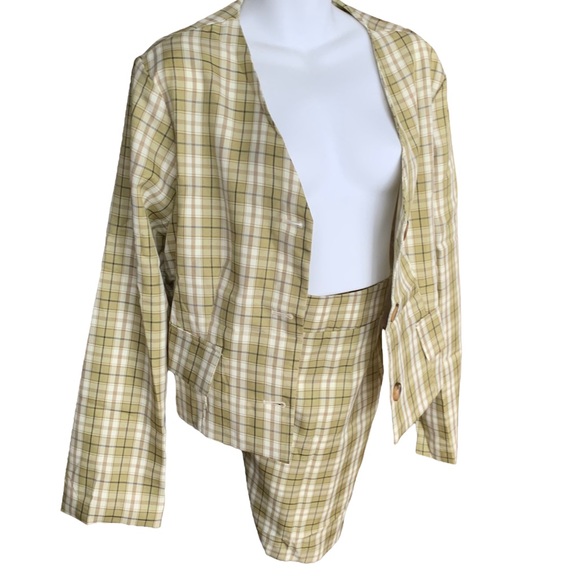 SHEIN JACKET AND SKIRT SET TARTAN PRINT SIZE 0XL - Picture 3 of 12